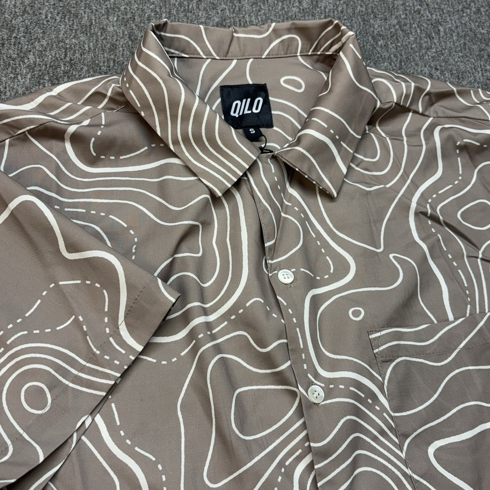 Qilo Tactical Topo Resort Shirt Men's M Desert Brown Short‎ Sleeve Performance